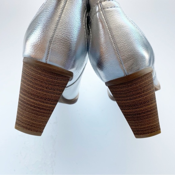 MIA Metallic Silver Rachell Pointed Toe Western Cowboy Boots NEW Festival - Picture 8 of 10